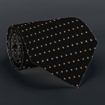 Gravatas de Padrão de Bolinhas Negras de Burlywood<br><div class="desc">Marinho e Coral Bolinhas,  Coluna de padrões,  Gravatas</div>