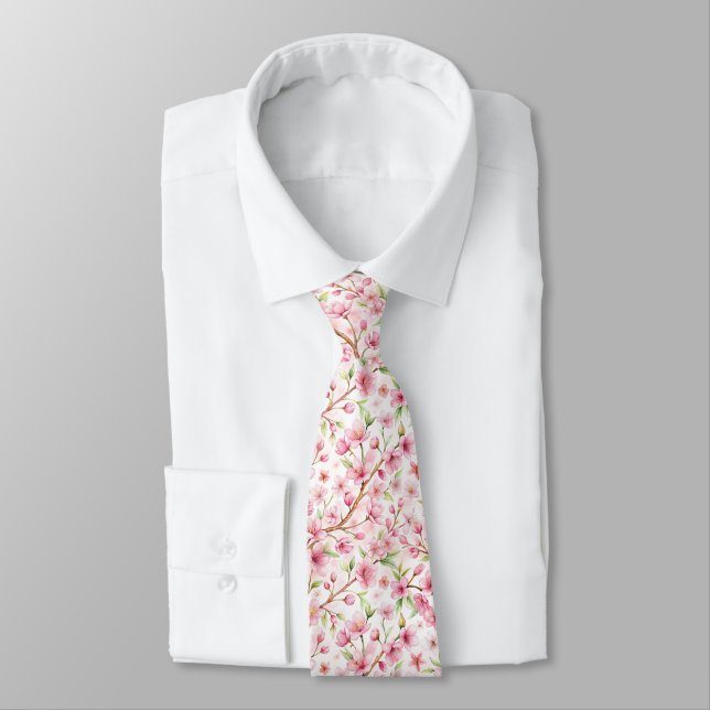 Gravatas Elegantes Rosa para Padrinhos - Dia de Ca (Amarrado)