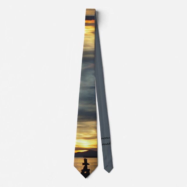 Gravatas Inukshuk Vancouver Souvenir Necktie Perso (Frente)