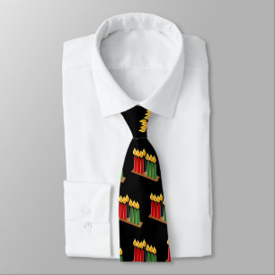 Gravatas Kwanzaa Vermelho Verde Negra 7 Velas Pad