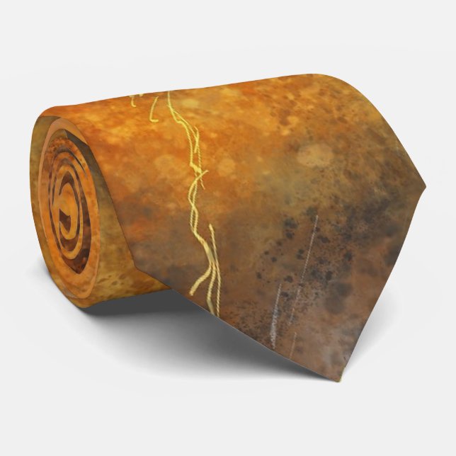 Gravatas laranja e cinza abstratas (Rolled)