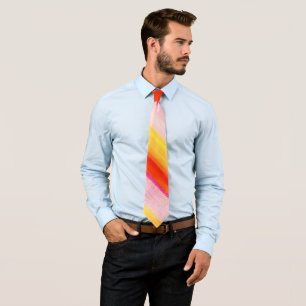 Gravatas masculinas de designer amarelo laranja ro