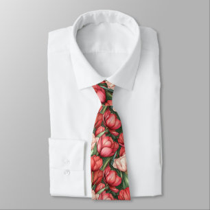 Gravatas Minimalistas de Roupas Masculinas Tulipa