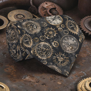 Gravatas personalizadas de relógios Steampunk
