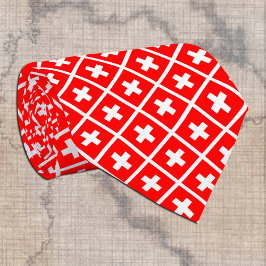 Gravatas suiças, moda, bandeira suíça