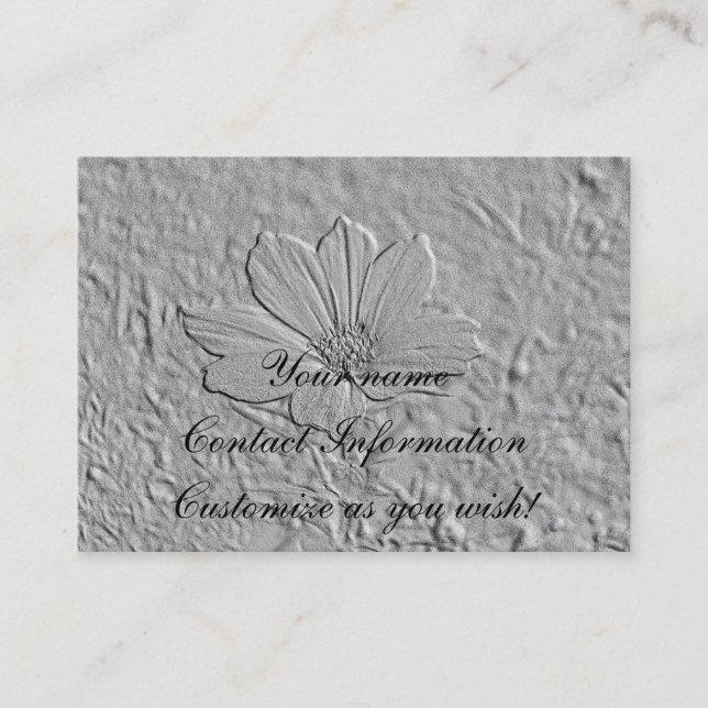 Grave o cartão da flor do cosmos do olhar (Frente)