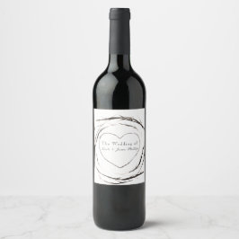 Gravetos Galhos Ramos Coroa Rótulos de Vinho