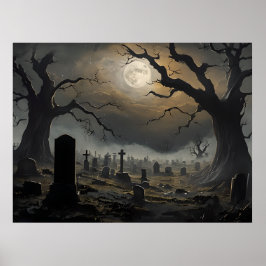Graveyard Dawn - Poster do cemitério assombrado