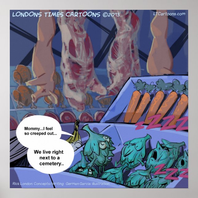 Graveyard Grocery Funny/Sad Poster (Frente)