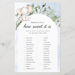 Gravidez Como É Doce É Jogo Chá de fraldas Azul