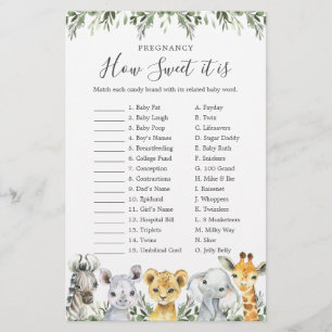 Gravidez Do Chá de fraldas Safari Como É Doce