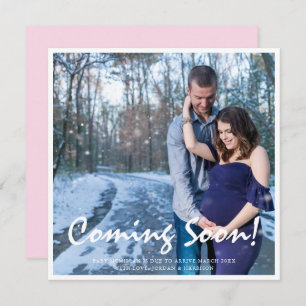 Gravidez Fotográfica em breve Anúncio de bebê cor-