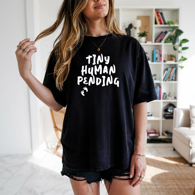 Gravidez humorística, digital branco T-Shirt (Criador carregado)