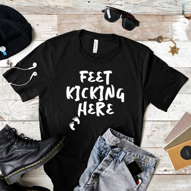 Gravidez humorística, digital branco T-Shirt (Criador carregado)