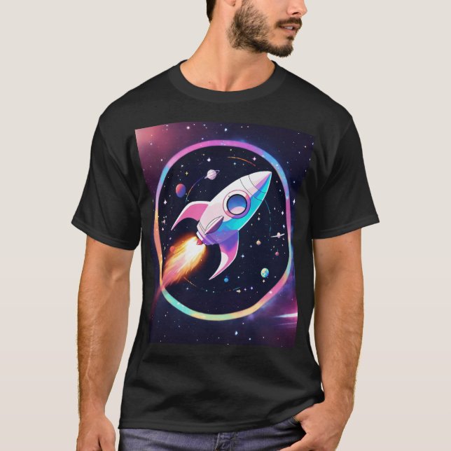 Gravity Orbit Spaceship Logo T-Shirt (Frente)