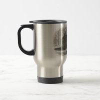 gravura da cabine dos 1800s da caneca de viagem |