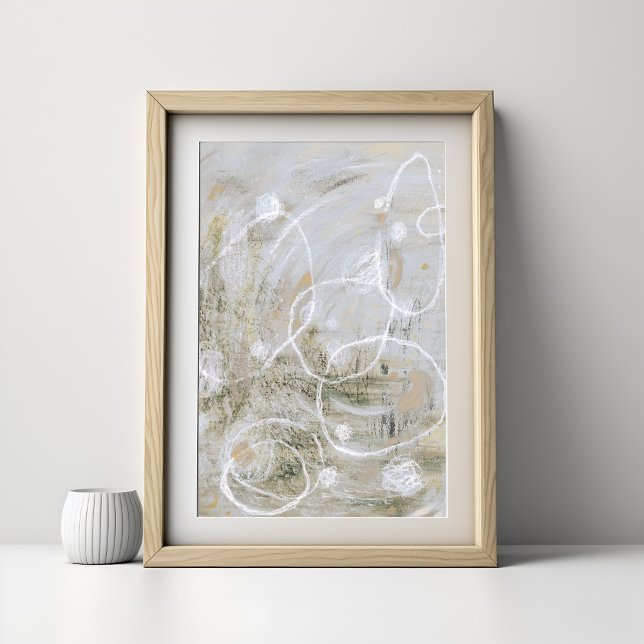 Gray Contemporary Elegant Abstract Art Poster (Criador carregado)