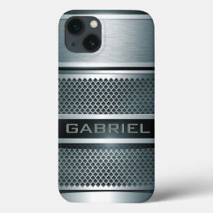 Gray Tones Metal Look Collage-Monogram