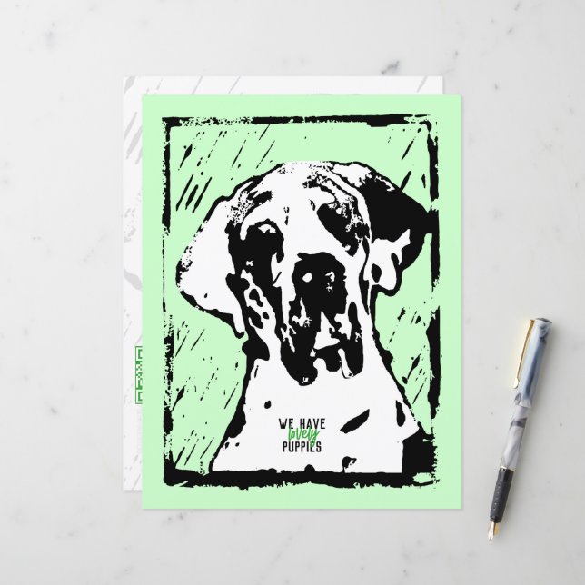 Great Dane Papelaria Moderna (Frente/Verso In Situ)