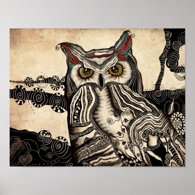 Great Horned Owl Poster (Frente)