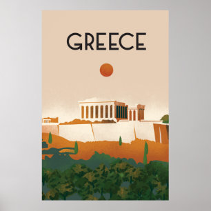 Grécia Atenas poster de viagens