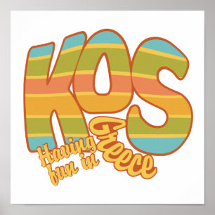 Grécia personalizada de poster do KOS