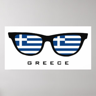 Greece Shades custom text & color poster