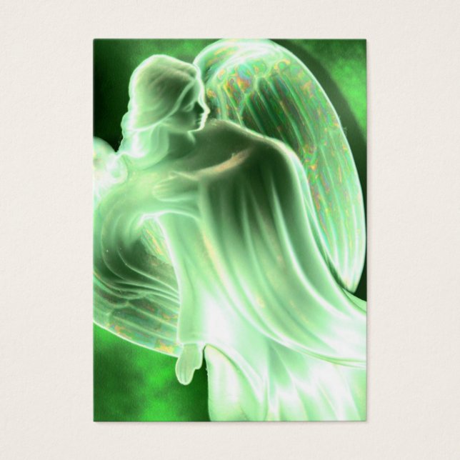 Green Angel Prayer Card (Frente)