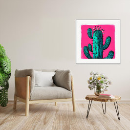Green Cactus - Art Impressão