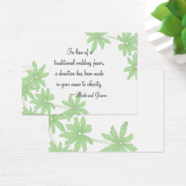 Green Daisies - Cartão de Caridade de Casamento