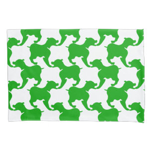 Green Faux Houndstooth Escolher cor Pillowcase