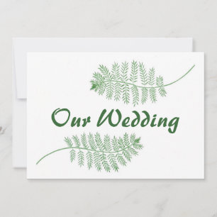 Green Ferns Nossos Casamentos Dois Convites Lados