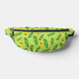 Green Floral Fanny Pack