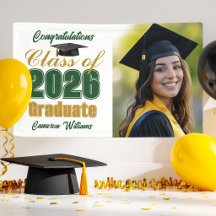 Green Gold Class of 2026 Graduation Party Photo