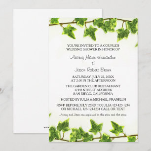 Green Ivy - Convite ao Chá de casamento do Casal