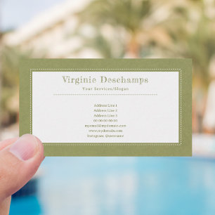 Green Kraft e Cartão de visita minimalista russo