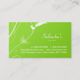 Green Leaf Salon Spa ou Landscapa Cartão de visita
