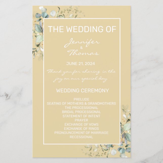 Green Leaves, Elegante Programa de Minimalismo (Frente)