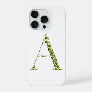 Green Letter A – Minimal Monogram Phone Case Desig