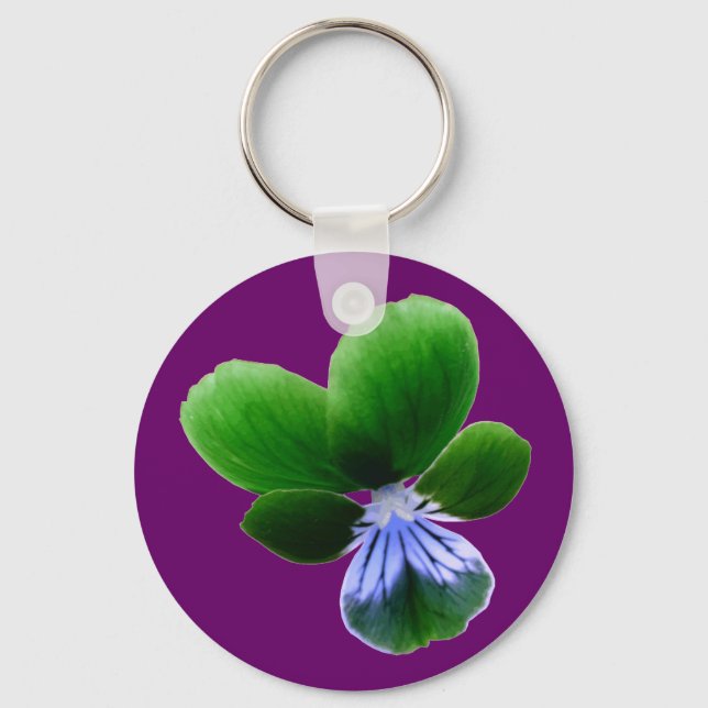 Green Pansy Chaveiro (Frente)