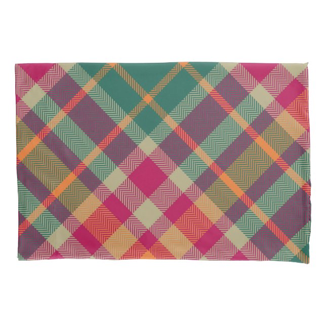 Green Red Yellow Scottish Tartan Plaid (Frente)