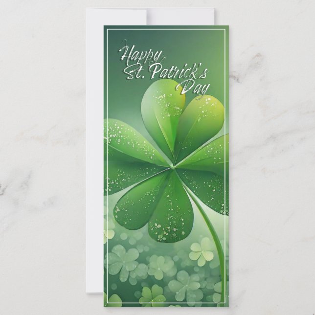 Green Shamrocks Feliz Rua. Dia de Patrick (7) c (Frente)