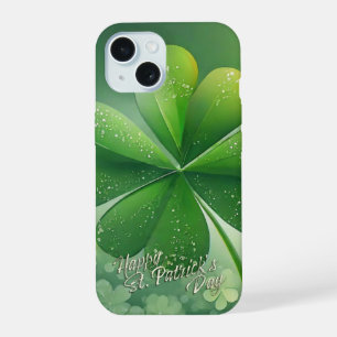 Green Shamrocks Feliz Rua. Dia de Patrick (7) c