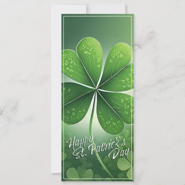 Green Shamrocks Feliz Rua. Dia de Patrick (8) c (Frente)