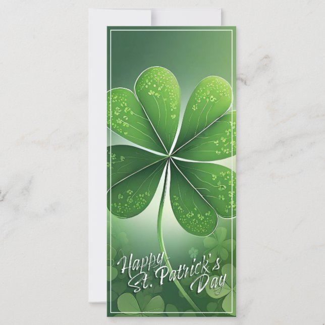 Green Shamrocks Feliz Rua. Dia de Patrick (8) c (Frente)