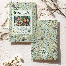 Green St Patricks Cartões de agradecimentos irland