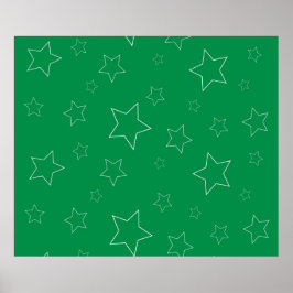 Green Stars Poster