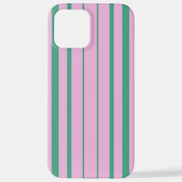 Green Stripes and Soft Pink iPhone 12 Pro Max Case