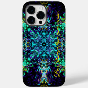 Green Teal Psychedelic Bohemian Mandala