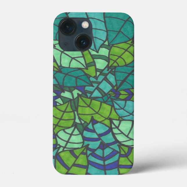 Green Tropical Leaves Beach Towel (Verso)